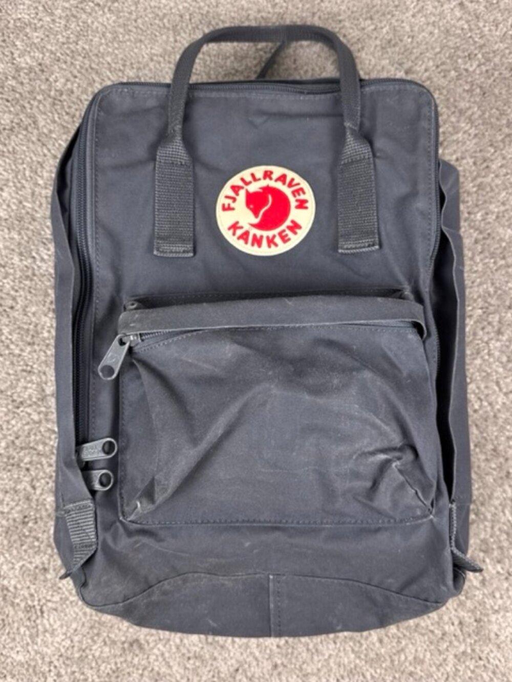 Fjallraven Kanken Backpack Model 27171 Graphite With Handles Straps Laptop 13"